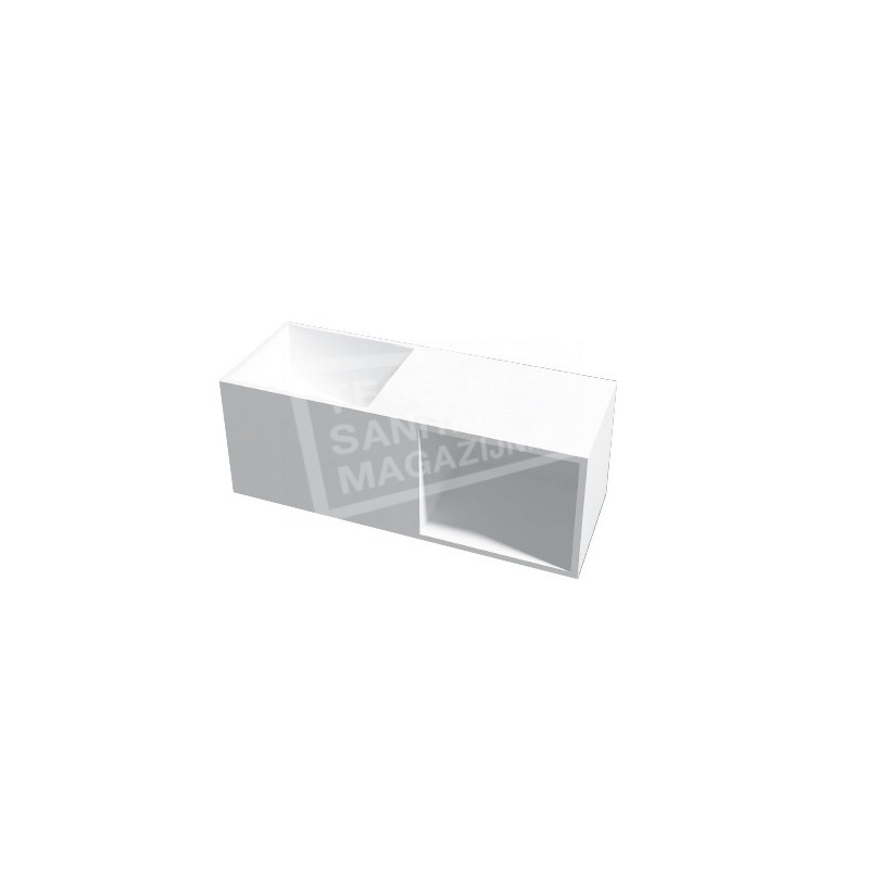 Best Design Just Solid Fontein 54x20x20 cm zonder kraangaten Wit Mat Solid Surface