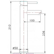 Best Design Nero Zwart Wastafelkraan Hoog model Motion XXL Kraan