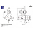 Best Design Nero Zwart Thermostatische Inbouwkraan 2 wegs 1/2 Gloss Kraan RVS 304