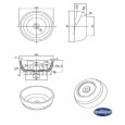 Best Design Just Solid Waskom 42x15 cm Wit Mat Solid Surface