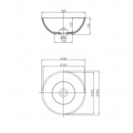 Best Design Just Solid Waskom 38x14.5 cm Wit Glans Solid Surface