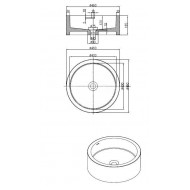 Best Design Just Solid Waskom 469x16.5 cm Wit Mat Solid Surface