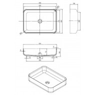 Best Design Just Solid Waskom 55x40 cm Wit Mat Solid Surface