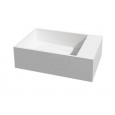 Best Design Just Solid Wastafel Enkel 50x30x15 cm zonder kraangaten Wit Mat Solid Surface