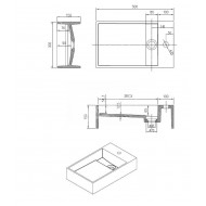 Best Design Just Solid Wastafel Enkel 50x30x15 cm zonder kraangaten Wit Mat Solid Surface