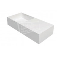 Best Design Just Solid Wastafel Enkel 75x33x15 cm zonder kraangaten Wit Mat Solid Surface