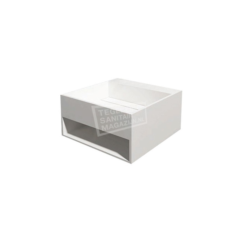Best Design Just Solid Wastafel Enkel 50x50x25 cm zonder kraangaten Wit Mat Solid Surface Best Design Just Solid Wastafel Enkel 50x50x25 cm zonder kraangaten Wit Mat Solid Surface