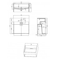 Best Design Just Solid Wastafel Enkel 50x50x25 cm zonder kraangaten Wit Mat Solid Surface