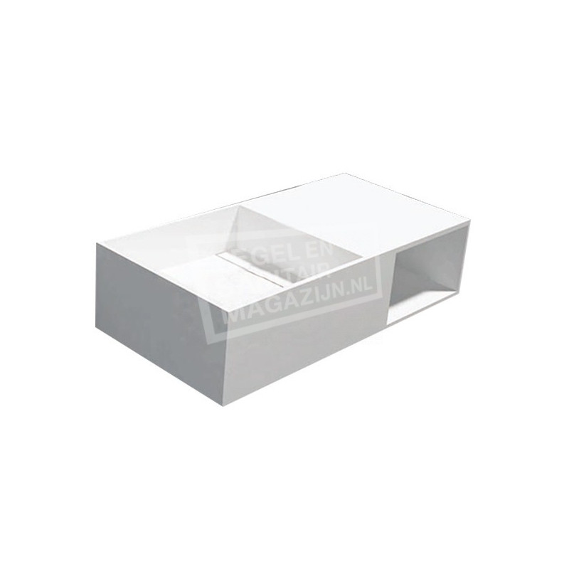 Best Design Just Solid Wastafel Enkel 80x40x20 cm zonder kraangaten Wit Mat Solid Surface Best Design Just Solid Wastafel Enkel 80x40x20 cm zonder kraangaten Wit Mat Solid Surface