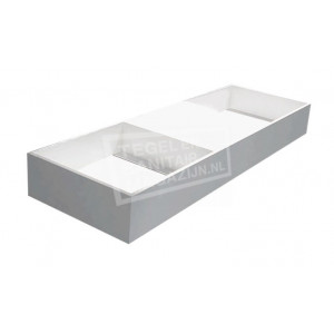 Best Design Just Solid Wastafel Enkel 120x45x15 cm zonder kraangaten Wit Mat Solid Surface