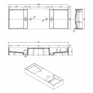 Best Design Just Solid Wastafel Enkel 120x45x15 cm zonder kraangaten Wit Mat Solid Surface