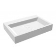 Best Design Just Solid Wastafel Enkel 60x42x10 cm zonder kraangaten Wit Mat Solid Surface