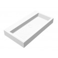 Best Design Just Solid Wastafel Enkel 80x42x10 cm zonder kraangaten Wit Mat Solid Surface