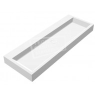 Best Design Just Solid Wastafel Enkel 120x50x11 cm zonder kraangaten Wit Mat Solid Surface