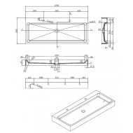 Best Design Just Solid Wastafel Enkel 120x50x11 cm zonder kraangaten Wit Mat Solid Surface