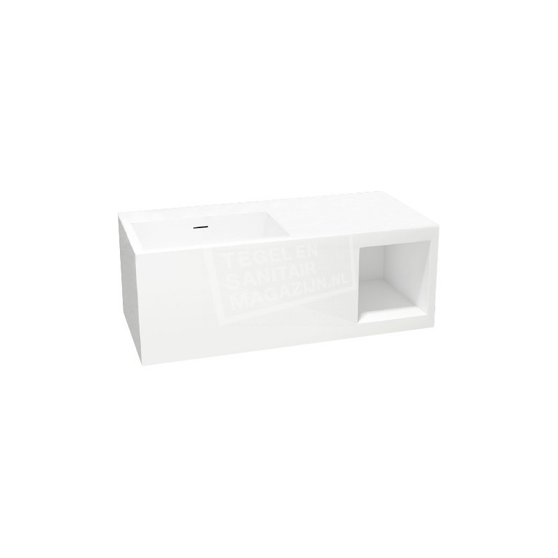 Best Design Just Solid Wastafel Enkel 95x45x35 cm zonder kraangaten Wit Mat Solid Surface Best Design Just Solid Wastafel Enkel 95x45x35 cm zonder kraangaten Wit Mat Solid Surface