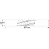 Chroom muurbuis recht buigbaar 32mm