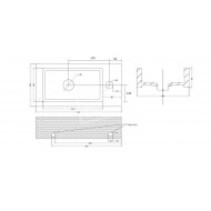 Best Design keramische Fontein Mini-block Zwart 37x18x9cm