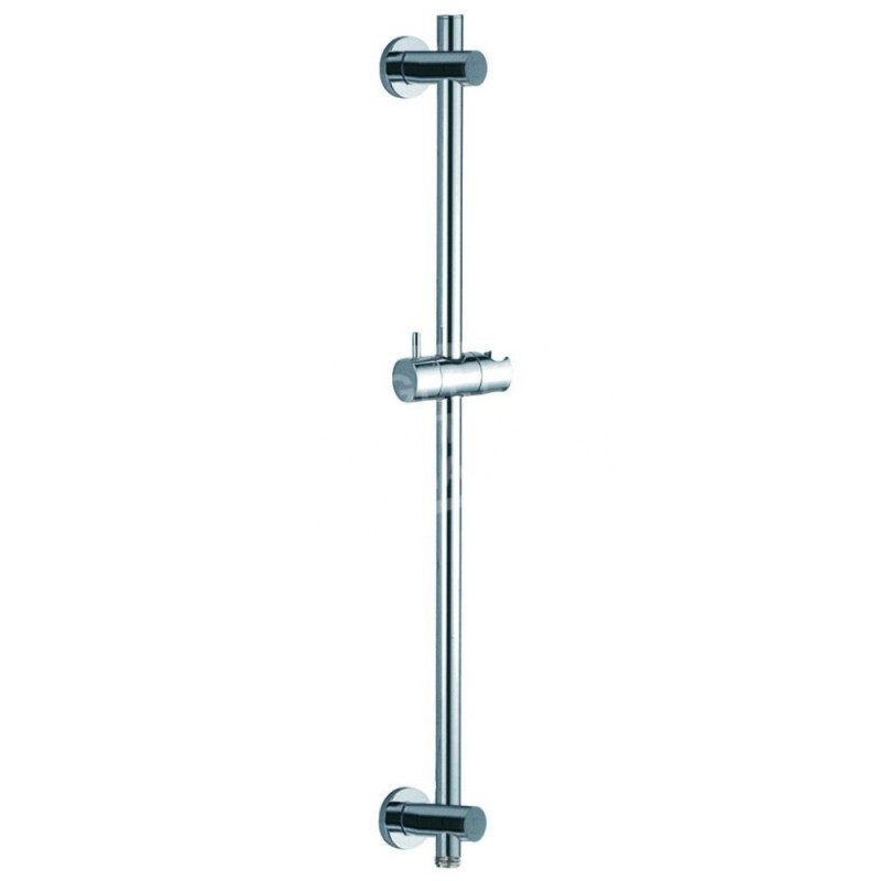 Glijstang Wiesbaden met wateruitgang rond 660mm Chroom