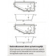 Beterbad/Xenz Lagoon Compact (160x75x40 cm) Solobad 215L Acryl Wit Asymmetrisch Links
