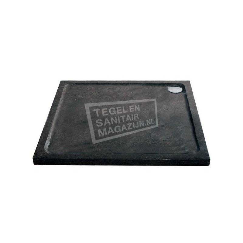 Sanilux Vierkant (100x100x4 cm) Douchebak Natuursteen Antraciet Sanilux Vierkant (100x100x4 cm) Douchebak Natuursteen Antraciet