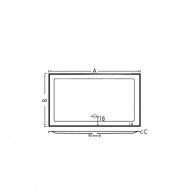 Beterbad/Xenz Mariana (90x90x4 cm) douchebak Vierkant Cement mat