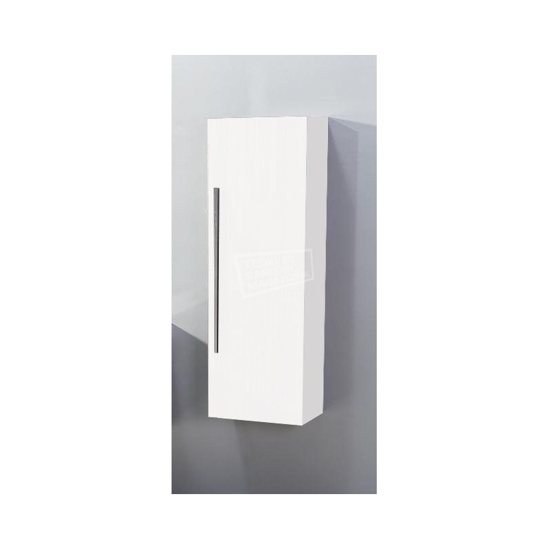 actie Bevestiging Verlating Sanilux Basic 120 cm Kolomkast Hoogglans Wit met 1 deur Softclose - TSM