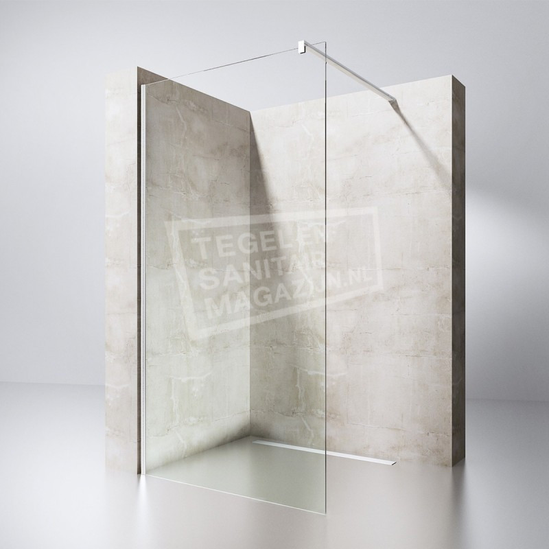 Gradara Inloopdouche 70 cm Glas met Muurprofiel 8 mm NANO