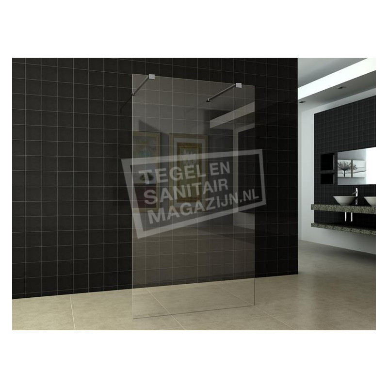 sanibest inloopdouche vrijstaand 120 cm glas  8 mm nano