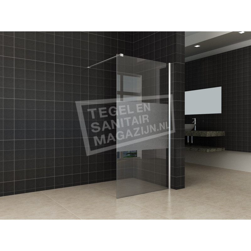 topsani inloopdouche matglas 120 cm glas met muurprofiel 10 mm nano topsani inloopdouche matglas 120 cm glas met muurprofiel 10 mm nano