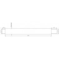 Luxe douche-arm vierkant plafondbevestiging 20cm chroom