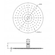 UFO Luxe hoofddouche rond 300mm chroom