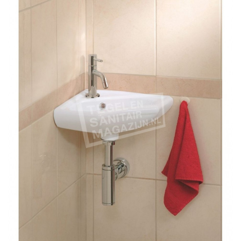 Wiesbaden One-Pack Trevi Hoekfontein + Amador Chroom Compleet Wit Wiesbaden One-Pack Trevi Hoekfontein + Amador Chroom Compleet Wit
