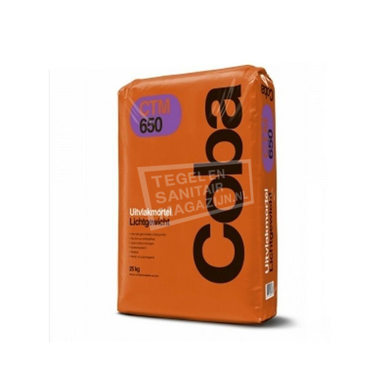 Coba CTM 650 Uitvlakmortel Lichtgewicht 25 kg Coba CTM 650 Uitvlakmortel Lichtgewicht 25 kg