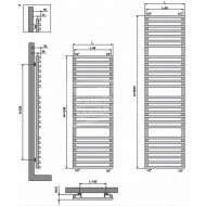 Vasco Bathline-BC handdoekradiator (600x1345) 830 Watt Verkeerswit