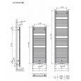 Vasco Bathline-BB handdoekradiator (600x1186) 676 Watt Verkeerswit