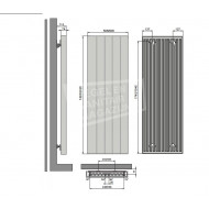 Vasco Vertline-VD verticale radiator (508x1820) 1489 Watt Verkeerswit