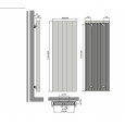 Vasco Vertline-VD verticale radiator (508x1820) 1489 Watt Verkeerswit