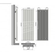 Vasco Vertline-VD verticale radiator (608x1820) 1776 Watt Verkeerswit