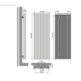 Vasco Vertline-VD verticale radiator (608x1820) 1776 Watt Verkeerswit