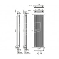 Vasco Decoline-DVN1L1 verticale radiator (490x1800) 1145 Watt Verkeerswit