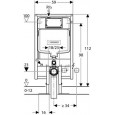 Inbouwreservoir (ondiep) Geberit Duofix UP720 (59x112x9) ruimtewinnend met frontbediening