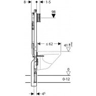 Inbouwreservoir (ondiep) Geberit Duofix UP720 (59x112x9) ruimtewinnend met frontbediening