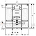 Inbouwreservoir Geberit GisEasy UP320 (85x120x16,5) met frontbediening