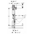 Inbouwreservoir Geberit Duofix Omega (50x98x14) met geluidsisolatieset front planchetbediend