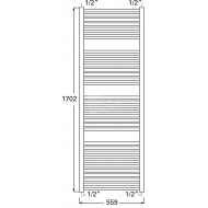 Plieger Palermo Chroom handdoekradiator (645x1702) 645 Watt 