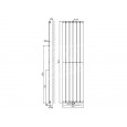 Plieger Cavallino Retto Enkel verticale radiator (450x1800) 910 Watt Wit