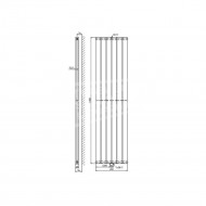 Plieger Cavallino Retto Dubbel verticale radiator (450x1800) 1162 Watt Wit