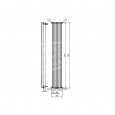 Plieger Antika verticale radiator (300x1800) 875 Watt Wit