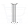 Plieger Antika verticale radiator (400x1800) 1215 Watt Wit